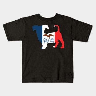 Chiweenie Dog Lover Iowa Flag Kids T-Shirt